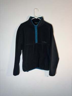 L.L.Bean Mountain Classic Fleece Snap-Neck Pullover, Unisex Size Men's M / Women